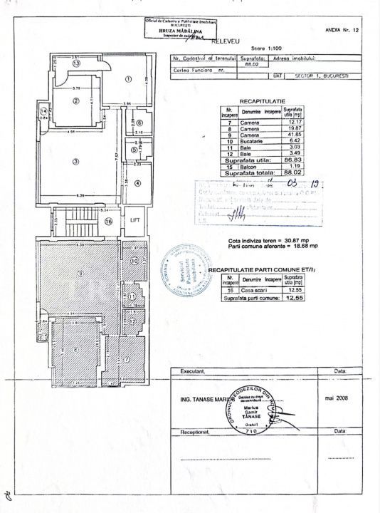 Apartament 3 camere Clucerului / Imobil 2008 / Loc de parcare - Poză 9