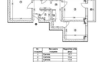 Apartament 4 camere decomandat |  Tineretului - Schiță 4