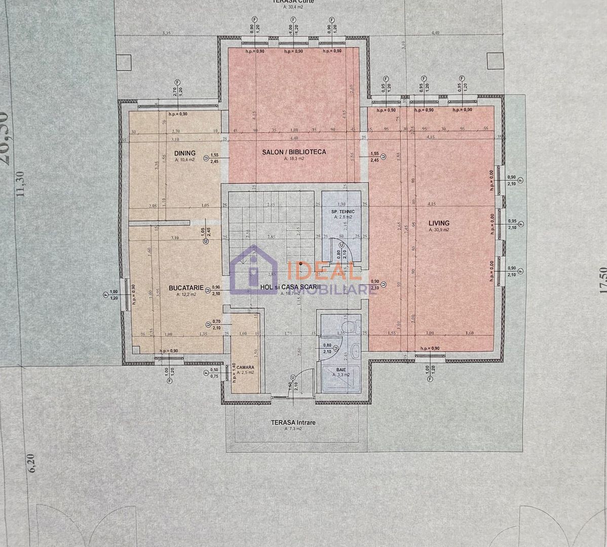 Casa Individuala La Cheie cu 5 camere si 566 mp teren, in Cisnadie - Schiță 30