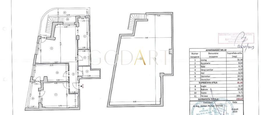 Apartament premium 3 camere | Terasă spectaculoasa | Vedere libera - Schiță 27