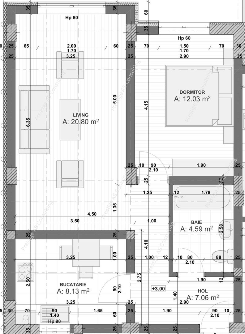 Apartament Nou 2 Camere | Giroc-Str. Ecoului - Schiță 8
