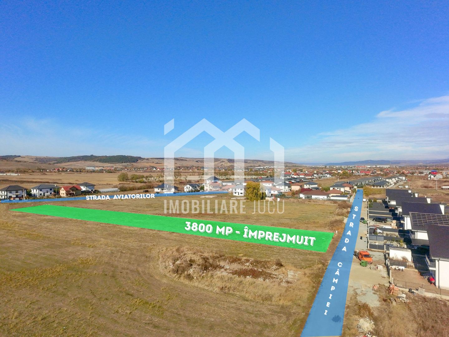 Teren intravilan 3800 mp Jucu de Mijloc | Str. Câmpiei | Dezvoltare - Poză 2