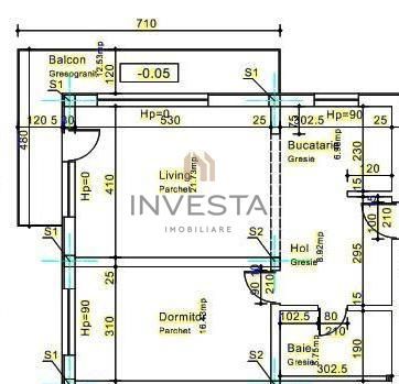 Apartament 2 camere cu parcare | Buna Ziua | Etajul 1 | Zona verde - Schiță 4