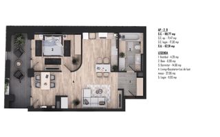 Apartament nou, modern cu 2 camere - Ultracentral -  Cuza Voda - Poză 2