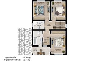 Casa individuala 4 camere 3 bai garaj Cartier Izvor Tarlungeni Brasov - Schiță 10