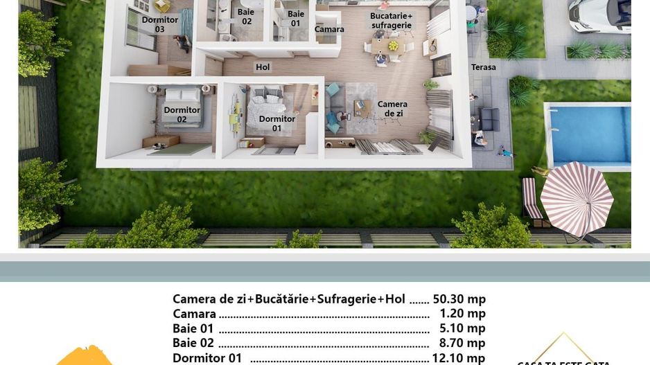 Casa la cheie 130mp 4 camere,2 băi,700mp teren,Livezeni - Poză 22