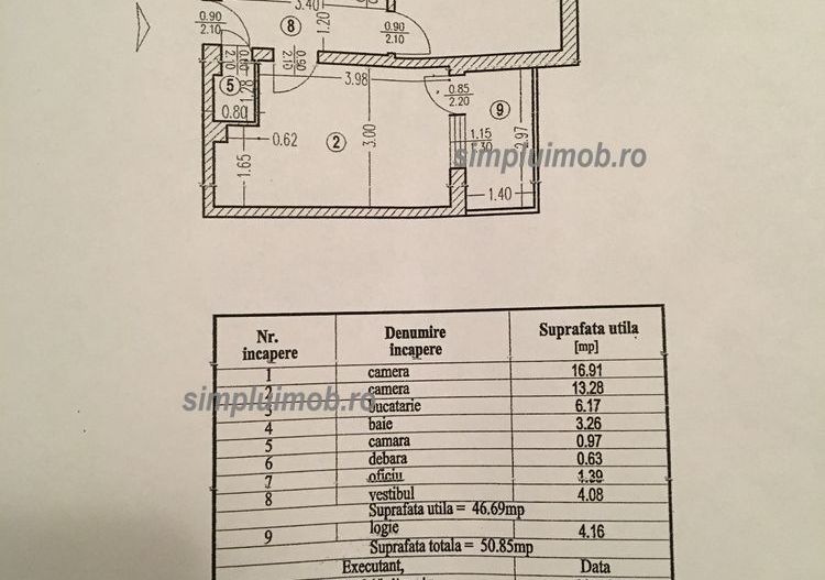 Apartament 2 Camere Parcare Brancoveanu - Schiță 4