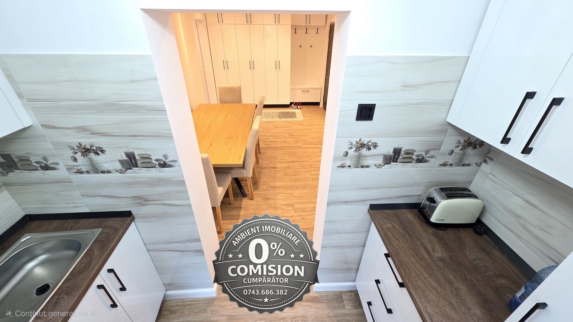 Apartament 2 camere, etaj 1, RENOVAT, mobilat și utilat, VASLUI - zona CARTIER; - Poză 9