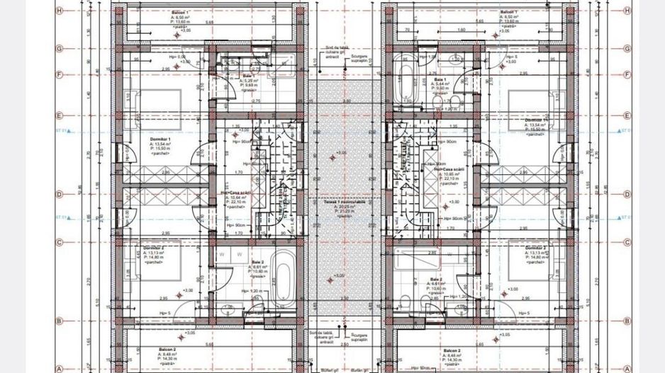 Duplex 4-camere-3 bai- despartit prin camere tehnica-165000€ Ghiroda - Poză 6