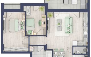 Apartament 3 camere | Balcoane 10.6 mp | Gradina ca. 77mp | Turnisor - Poză 1