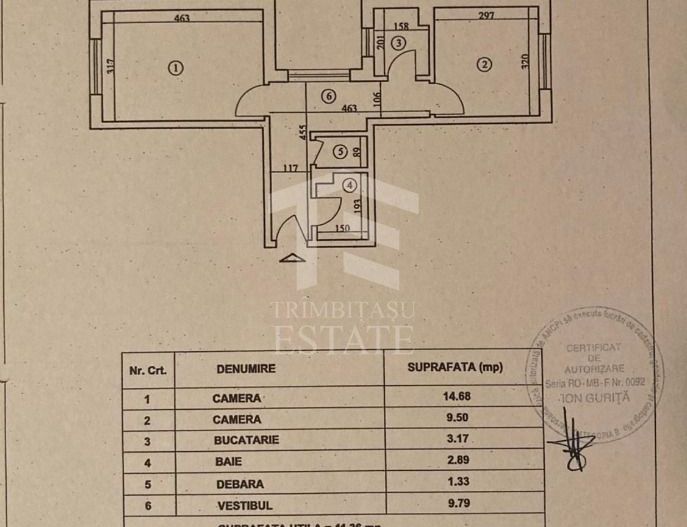 Drumul Taberei - Prelungirea Ghencea 2 camere | Parter/10 - Schiță 12