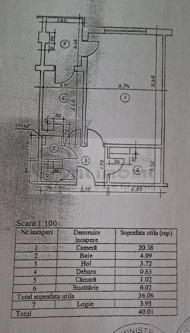 Hala Centrala - Centru Civic - Ap. 1 camera - 106.900 euro ! - Schiță 7