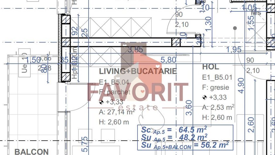 Comision 0%. Etaj 1. Bloc nou. Lift. Langa mijloc de transport - Schiță 13