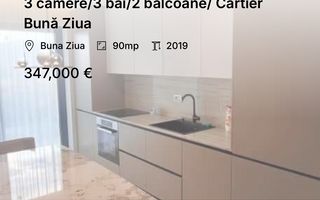 3 camere/3 băi/2 balcoane/ Cartier Bună Ziua - Poză 1