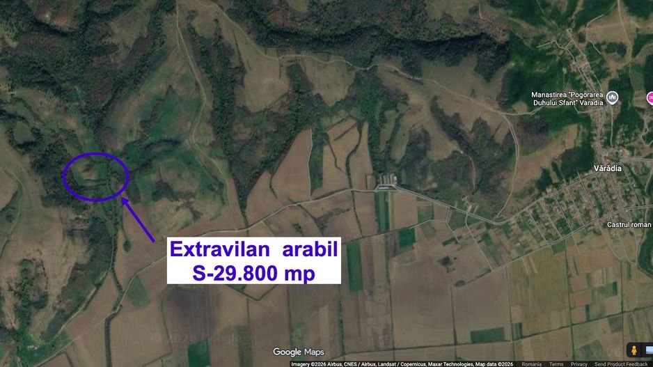 Teren extravilan arabil 29.800 mp – Vărădia, Caraș-Severin - Poză 1