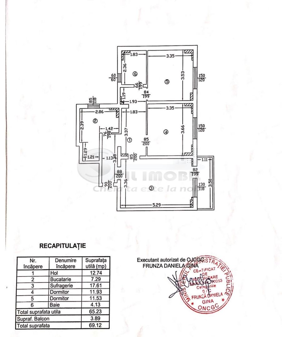 Apartament 3 camere decomandat – 69,12 mp utili – pe Anastasie Panu ! - Schiță 10