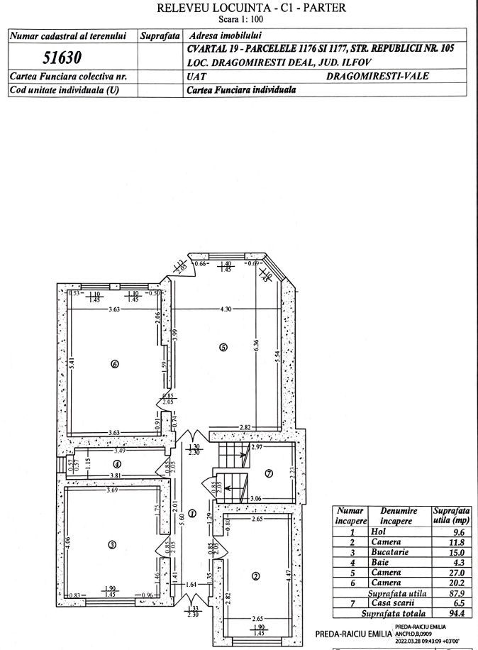 Casă spațioasă de vânzare – Strada Republicii nr. 105, Dragomirești - Schiță 37