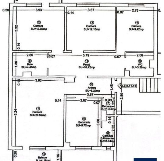 Apartament 4 camere cu garaj, etaj 1 - 91 mp, Zona Odobescu, Comision 0 - Poză 56