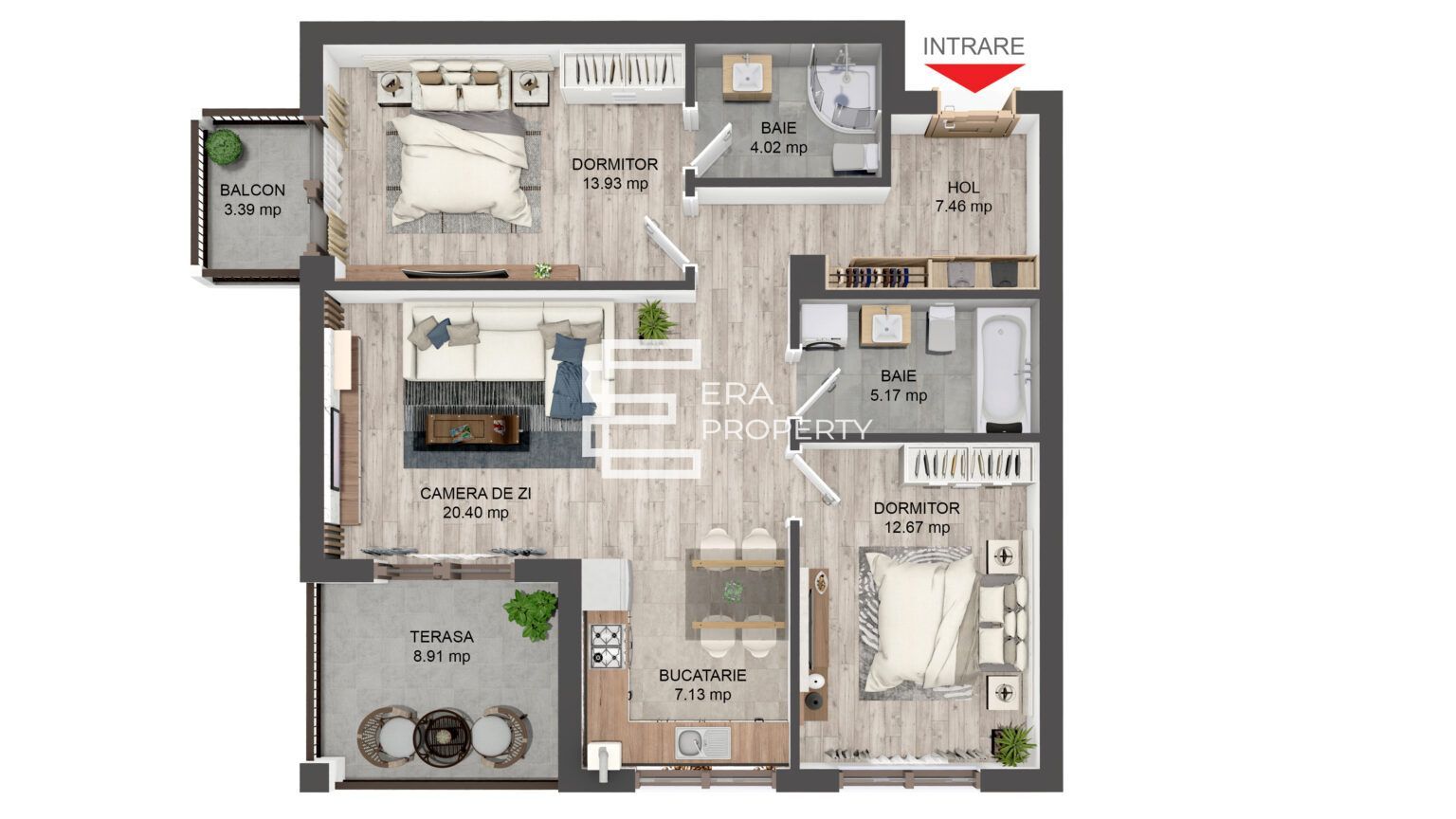 Apartament 3 camere, 71 mp,gradina 42 mp -  Selimbar - Schiță 12