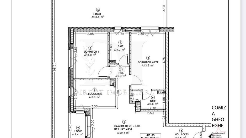 Apartament finisat | 68 mp plus 48 terasă | Zona Oncos - Poză 1