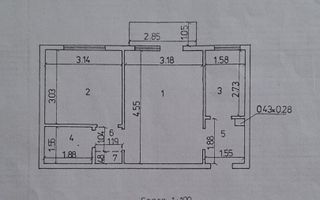 2 Camere | Etaj 2/10 | Stradal | Creditabil | M Romancierilor - 10 min - Schiță 8