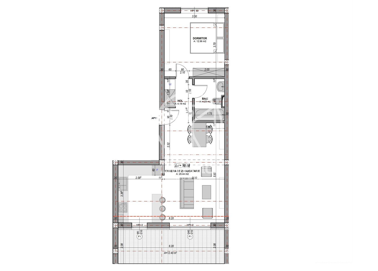 Apartament 2 camere, aer conditionat, la cheie  (NCL-COL-ap.11) - Poză 6