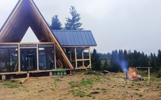 Cabana tip A frame si teren 1000 mp de vanzare / Marisel . Cluj - Poză 17