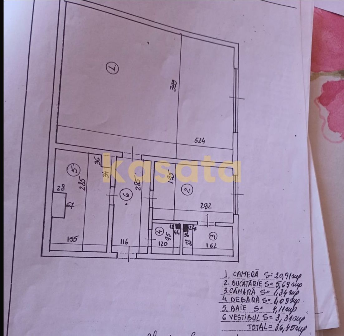 OPORTUNITATE | GARSONIERA  | PARCUL CIRCULUI | BLOC 1990 | RENOVATA - Schiță 8