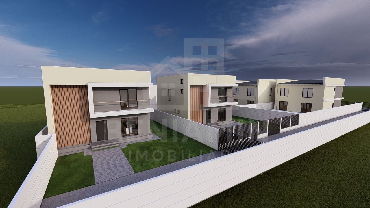Vanzare 3 vile individuale noi cu design contemporan si teren generos - Poză 8