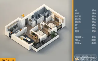 Apartament 3 camere Th. Pallady Sector 3 Parcare Inclusa - Schiță 11