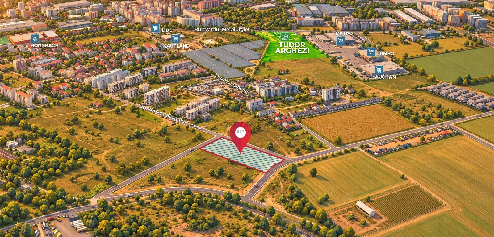 Teren 10.000 mp, deschidere la trei strazi | Postalionului - Poză 3