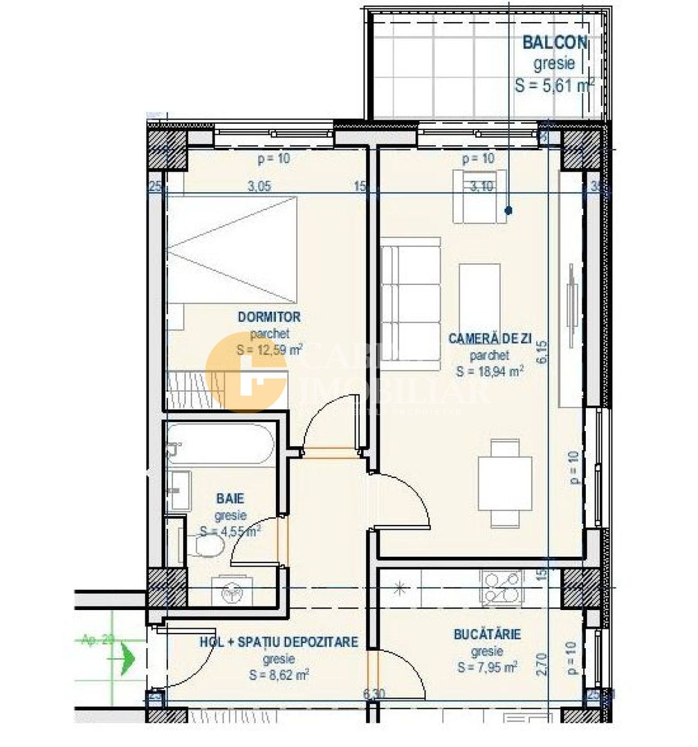 MOARA DE VANT - 2 CAMERE DECOMANDAT - ETAJ INTERMEDIAR - BLOC NOU - Poză 1