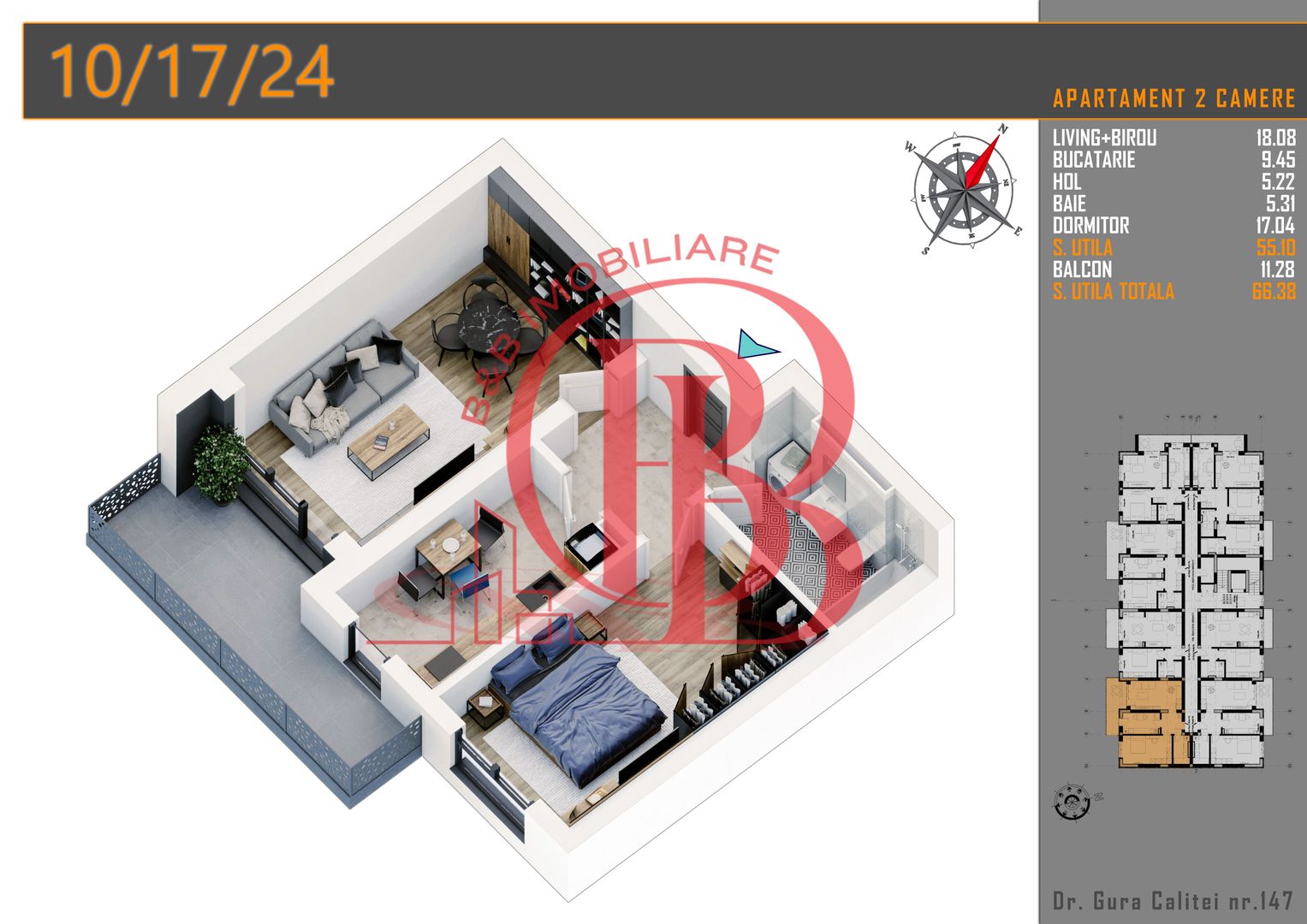 Apartament 2 camere Titan Pallady parcare gratuita - Schiță 8