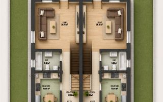 Vila tip duplex str. Gloriei, Bragadiru. P+1+POD - Schiță 8