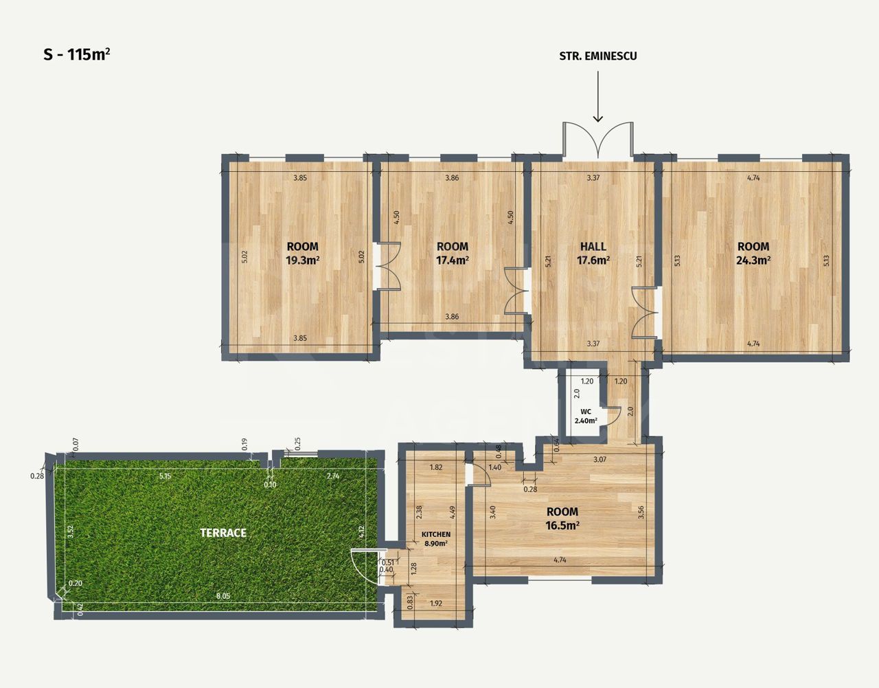 Chirie, spațiu comercial, 115 mp, str. Mihai Eminescu, Centru - Poză 21