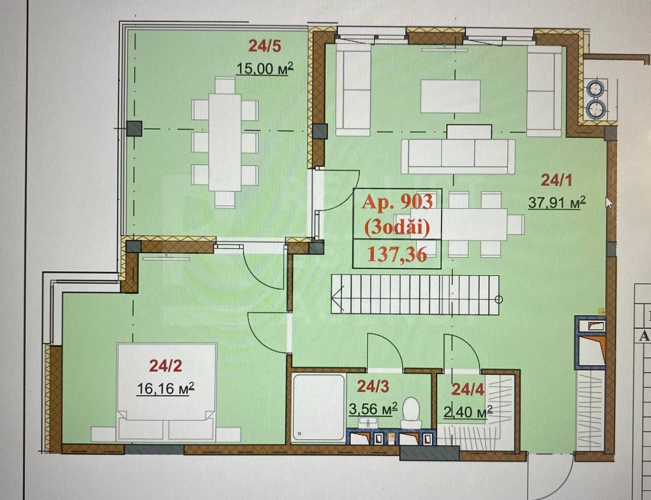 Vânzare, penthouse, strada Nicolae Dimo ,Durlesti - Poză 7