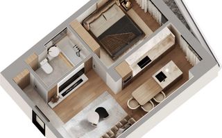 Apartament 2 camere Concept Life – Dacia, lângă Lidl – 61.500 € - Poză 3