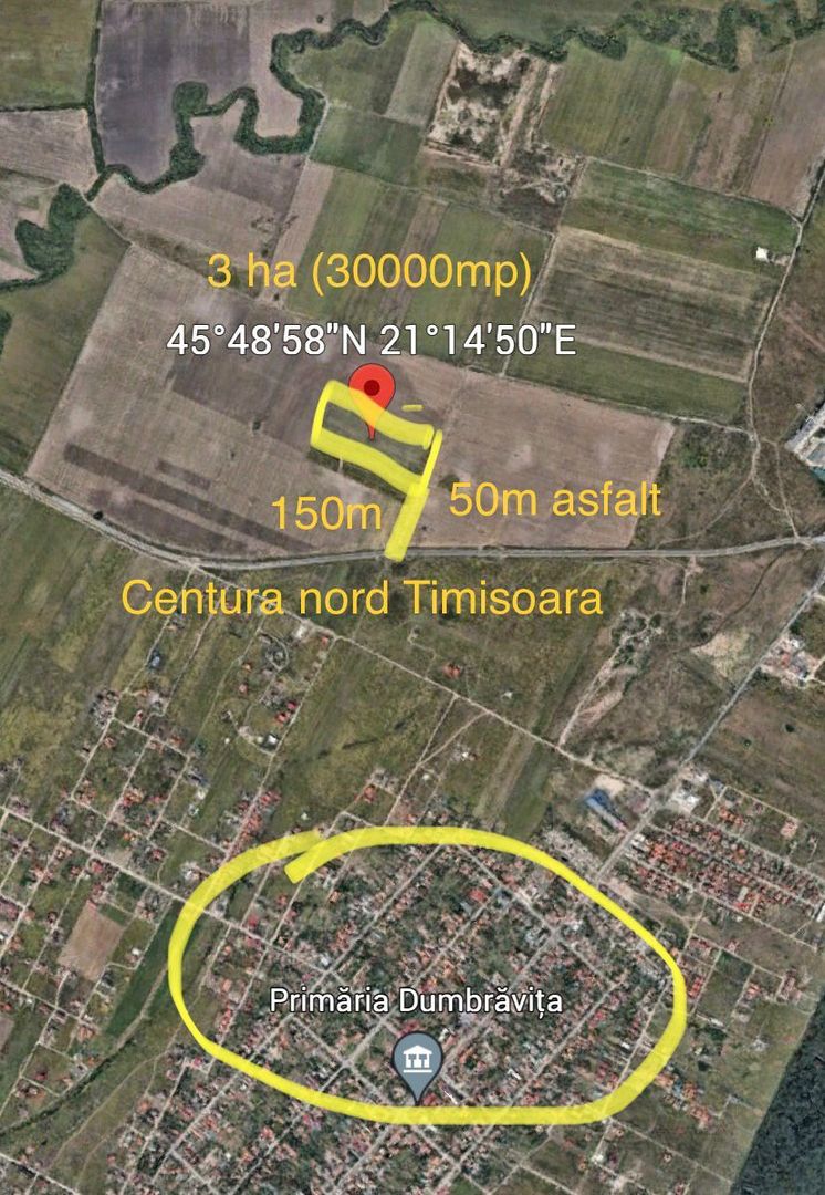 COMISION 0 | Teren extravilan arabil | 30.000 mp | Zona Dumbravita - Poză 1