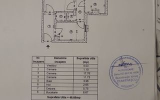 Apartament 2 Camere Vanzare | Metrou Gorjului | Renovat - Schiță 28