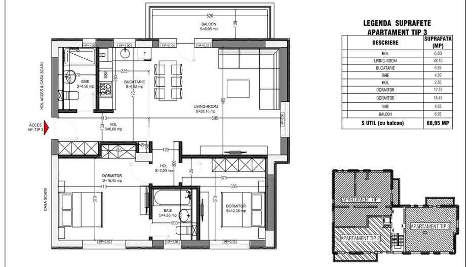 Apartment Pipera OMV, 3 camere, loc de parcare acoperi - Poză 11