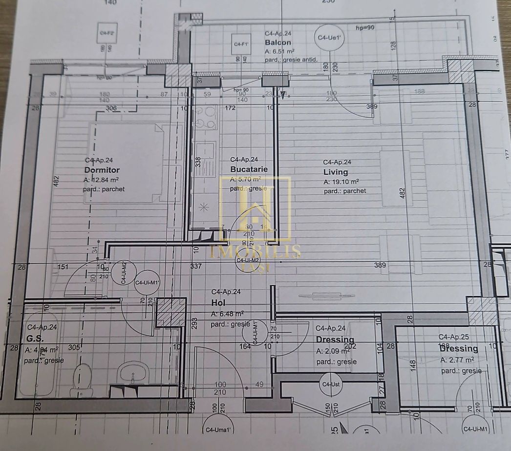 Apartament 2 cam INTABULAT 58 mp + loc de parcare Poitiers 125000 euro - Poză 7