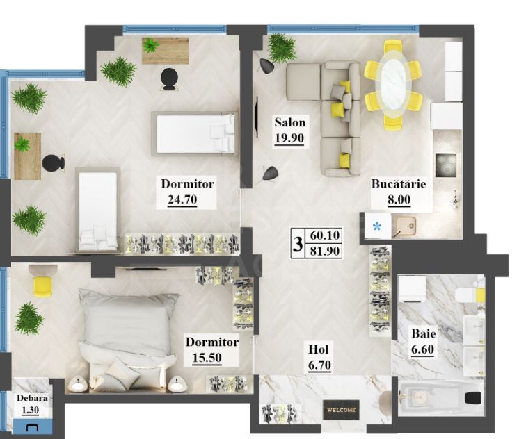 Vânzare, apartament, 2 camere, str. Calea Ieșilor, Buiucani - Poză 4