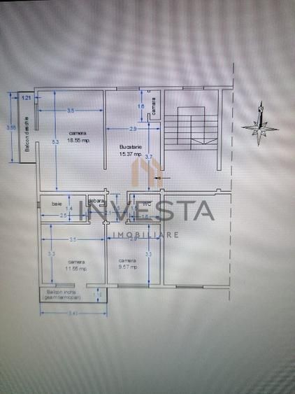 Apartament cu 3 camere decomandate zona Titulescu - Poză 6