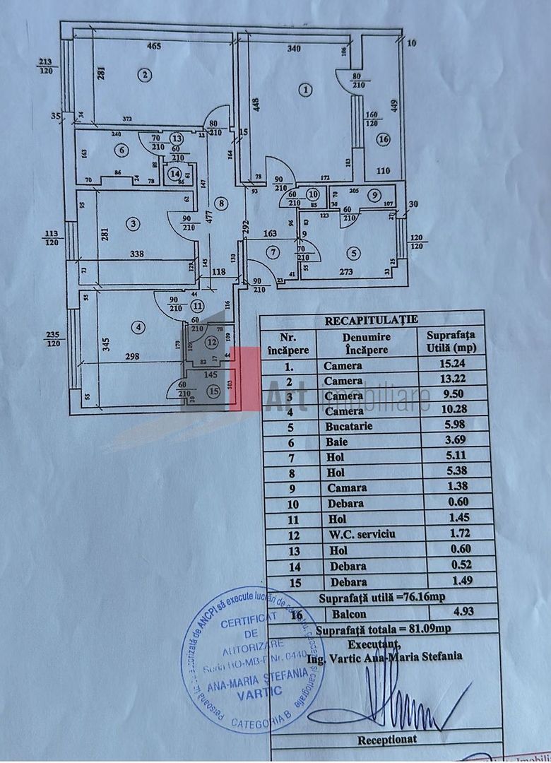 Apartament 4 camere Titan - Schiță 20