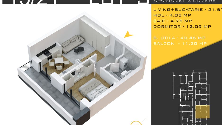 2 camere  Titan Pallady  Metrou Nicolae Teclu - Schiță 11