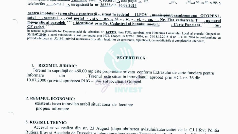 Vanzare teren central Otopeni - Poză 4