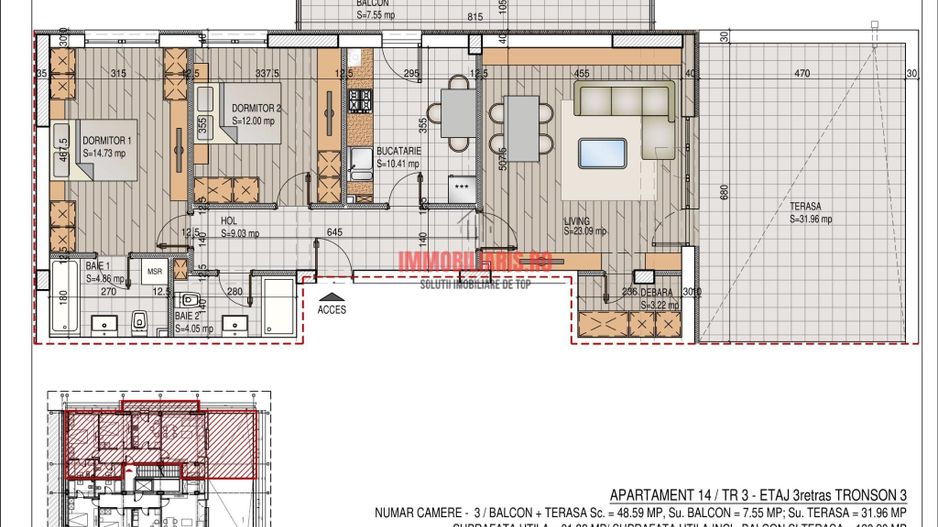 Theodor Pallady - Terasă Generoasă - Finalizat - Direct Dezvoltator - Schiță 2