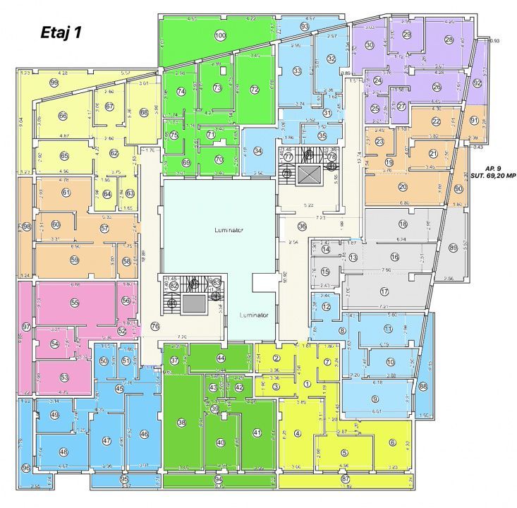 Tomis Nord - Vanzare apartament decomandat cu 2 camere,  bloc nou. - Poză 9