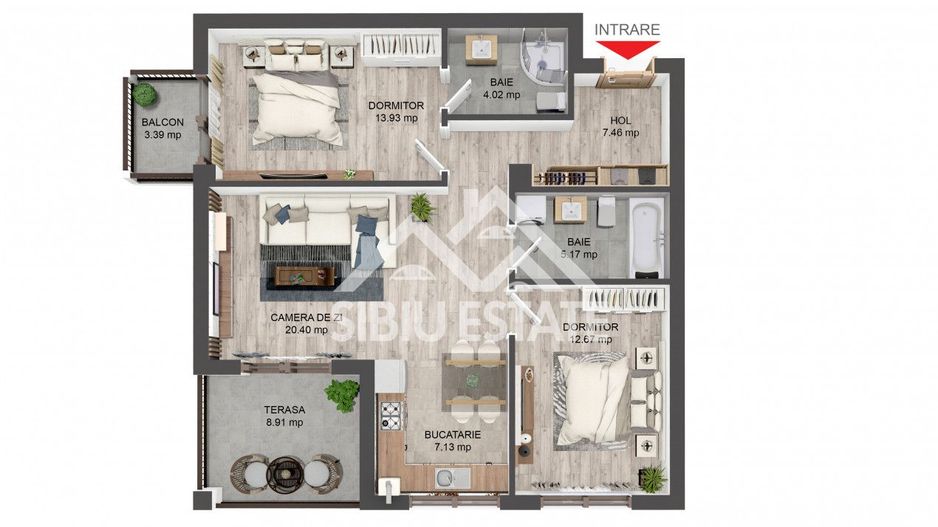 Apartament 3 camere cu terasă si gradina proprie Ultimul disponibil! - Poză 11