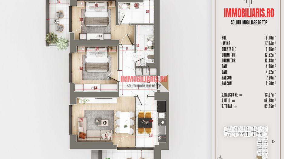 Cartier Noul Titan, Transport STB, Finisaje la Alegere, Comision 0% - Schiță 2